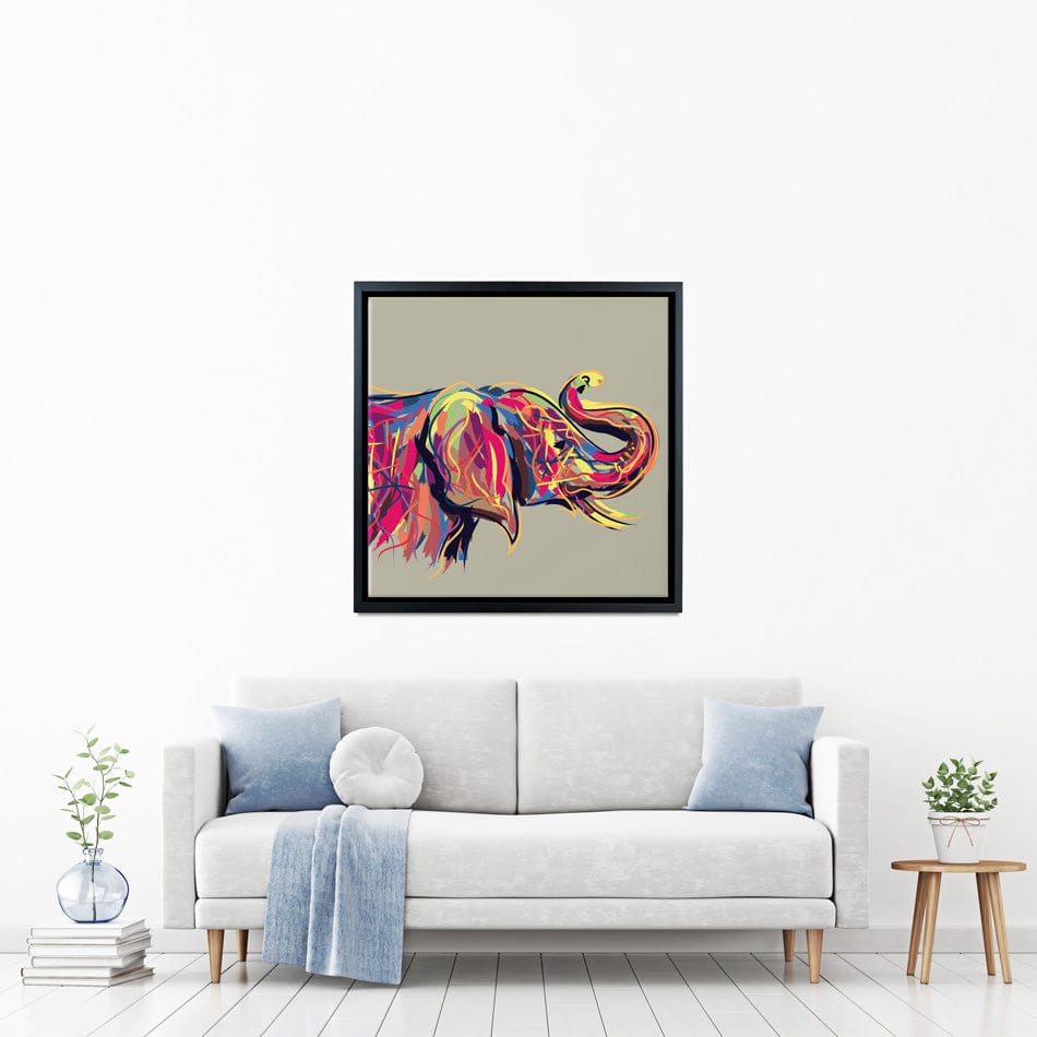 Multicoloured Elephant Square Canvas Print wall art product PrathapGopal / Shutterstock