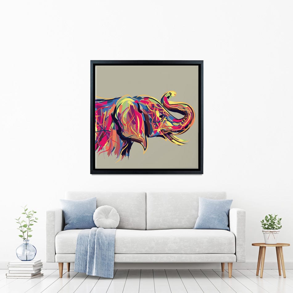 Multicoloured Elephant Square Canvas Print wall art product PrathapGopal / Shutterstock
