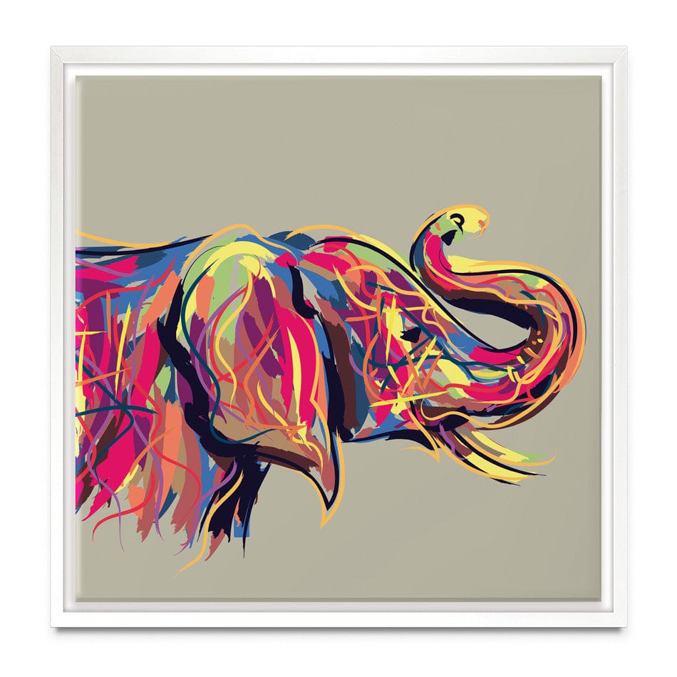 Multicoloured Elephant Square Canvas Print wall art product PrathapGopal / Shutterstock