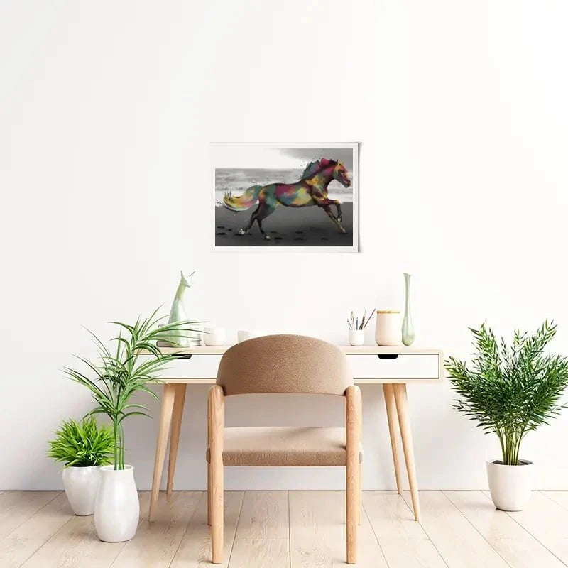 Multicoloured Horse Art Print Multicoloured Horse Art Print wall art product Aimee Linzi