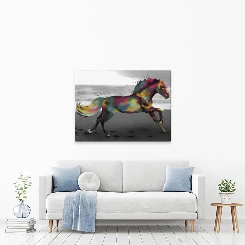 Multicoloured Horse Canvas Print Multicoloured Horse Canvas Print wall art product Aimee Linzi