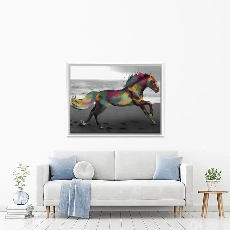 Multicoloured Horse Canvas Print Multicoloured Horse Canvas Print wall art product Aimee Linzi