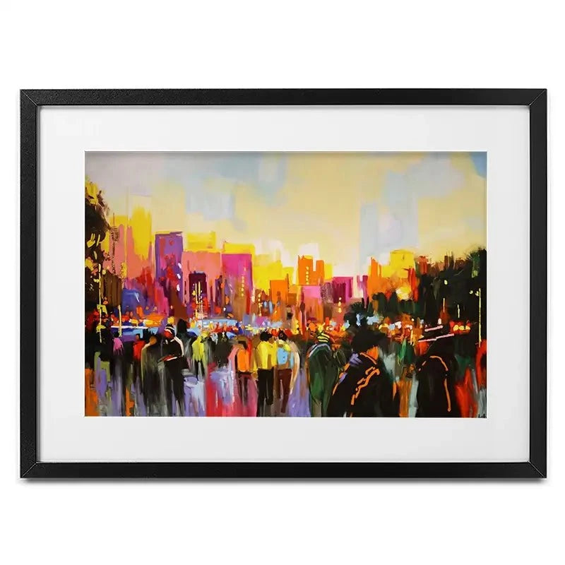 Multicoloured New York Framed Art Print Multicoloured New York Framed Art Print wall art product Maria Moretti