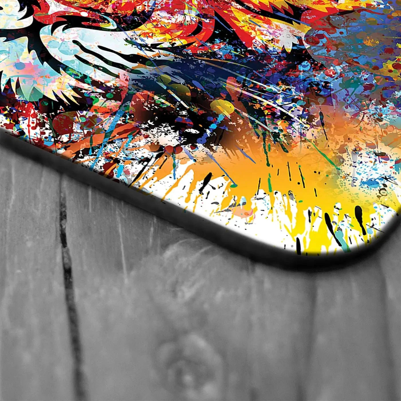 Multicoloured Tiger Paint Splash Coaster Set Multicoloured Tiger Paint Splash Coaster Set | Tiger Design Coasters wall art product ARTEMENKO VALENTYN / Shutterstock