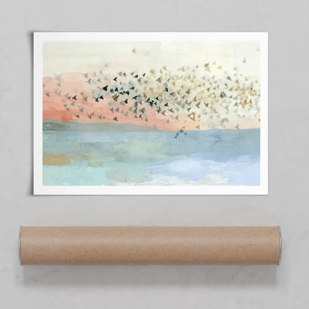 Murmuration Of Birds Art Print Murmuration Of Birds Art Print wall art product Chromatic Storm Studio