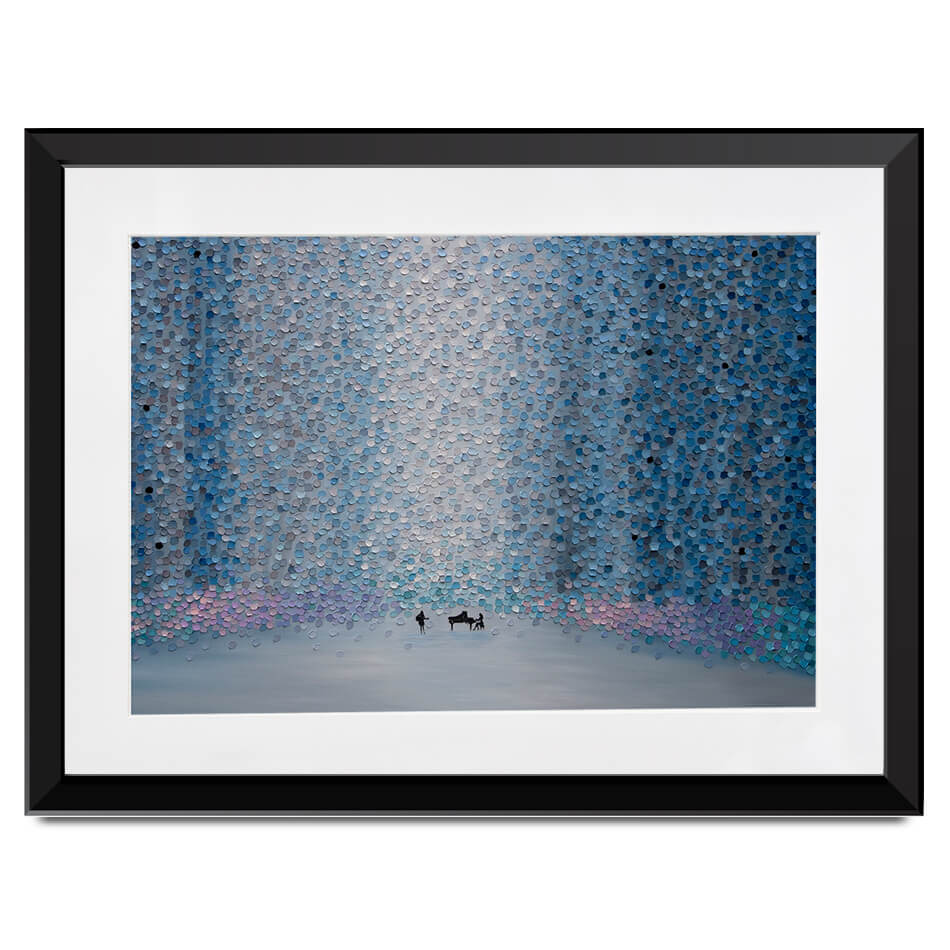 Music And Rain Framed Art Print Music And Rain Framed Art Print wall art product Ekaterina Ermilkina
