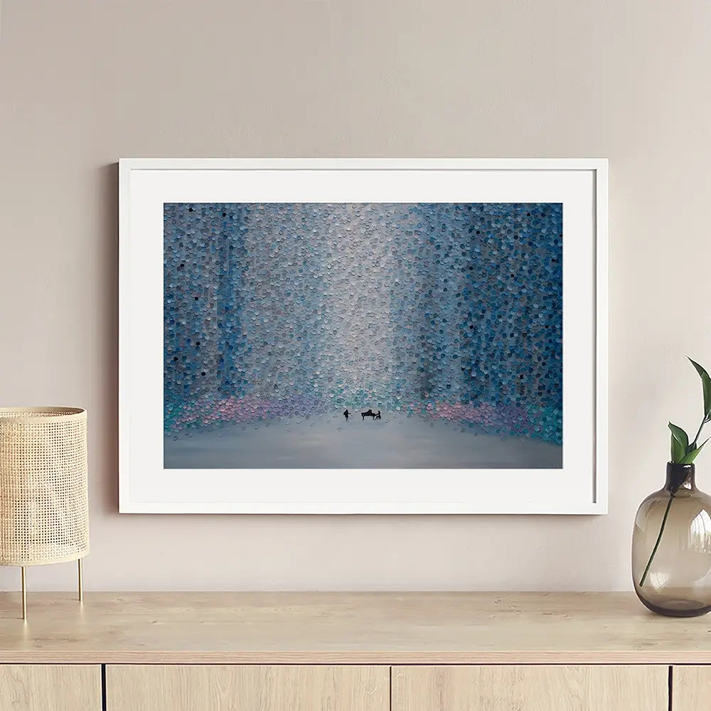 Music And Rain Framed Art Print Music And Rain Framed Art Print wall art product Ekaterina Ermilkina
