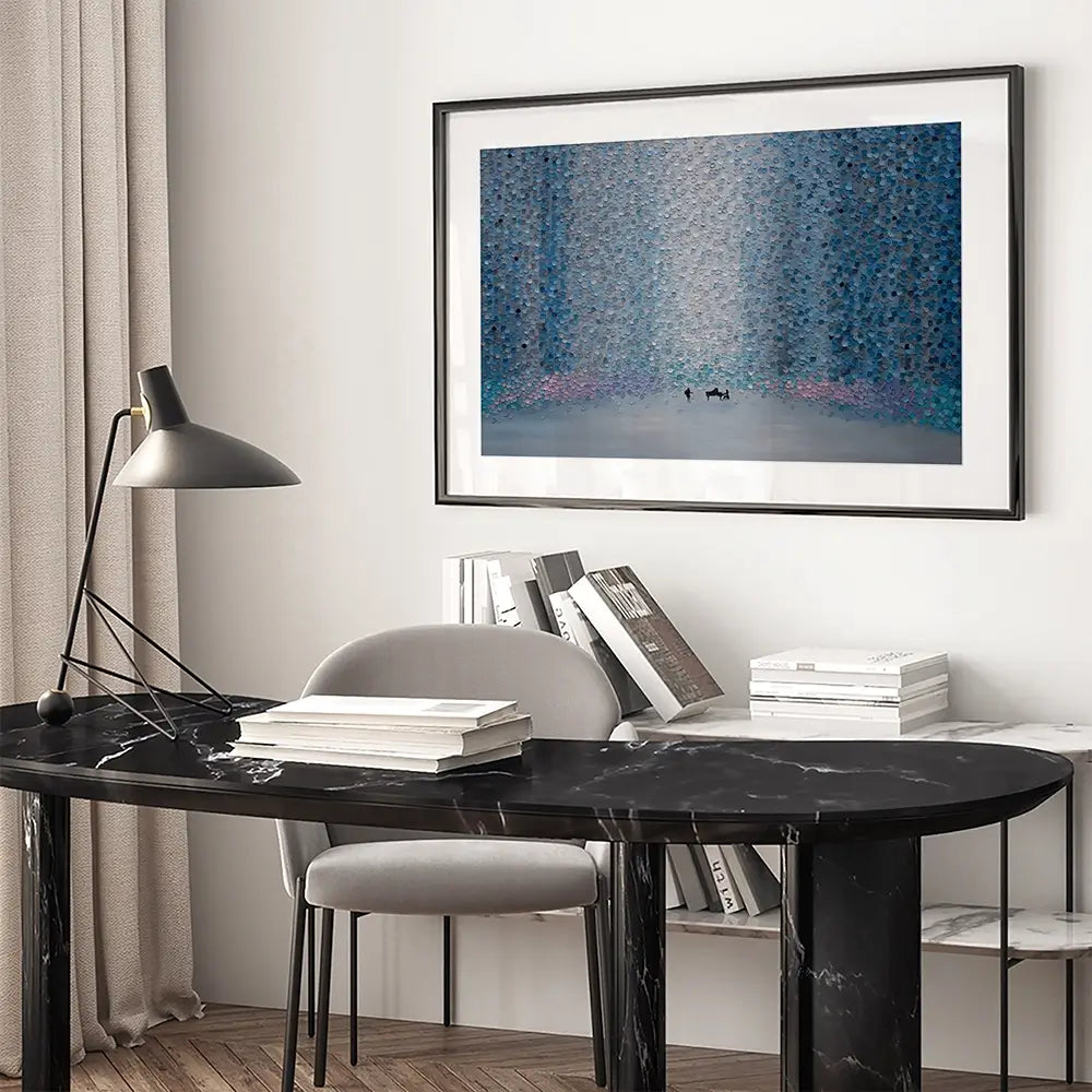 Music And Rain Framed Art Print Music And Rain Framed Art Print wall art product Ekaterina Ermilkina