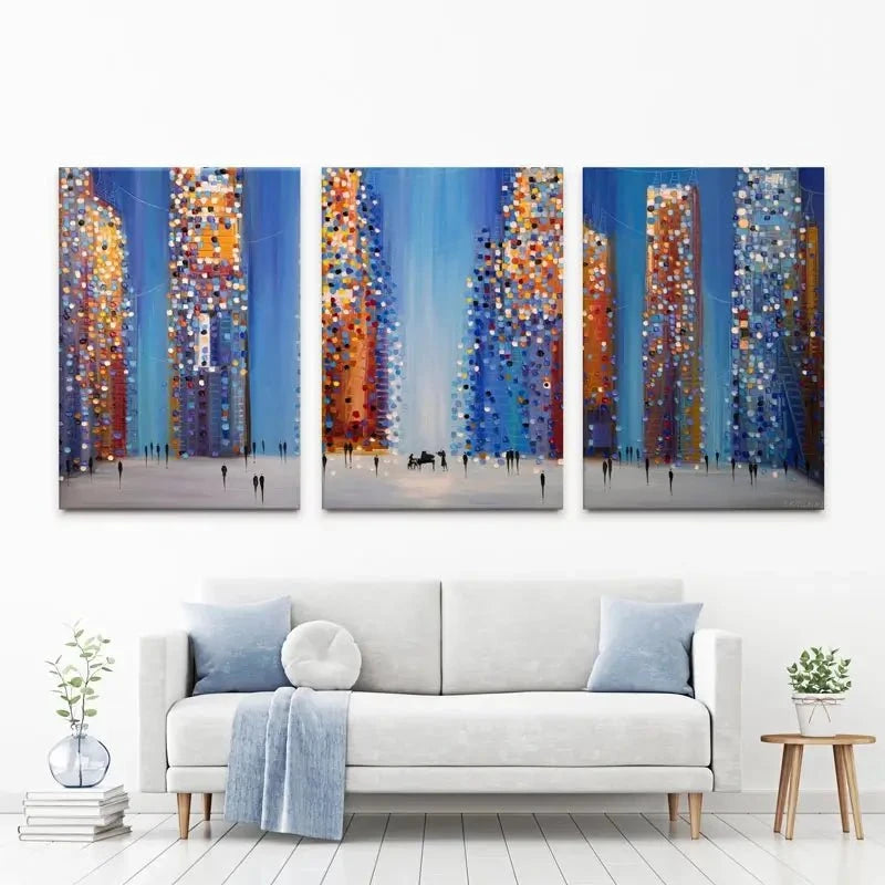 Music In The City Trio Canvas Print Music In The City Trio Canvas Print wall art product Ekaterina Ermilkina