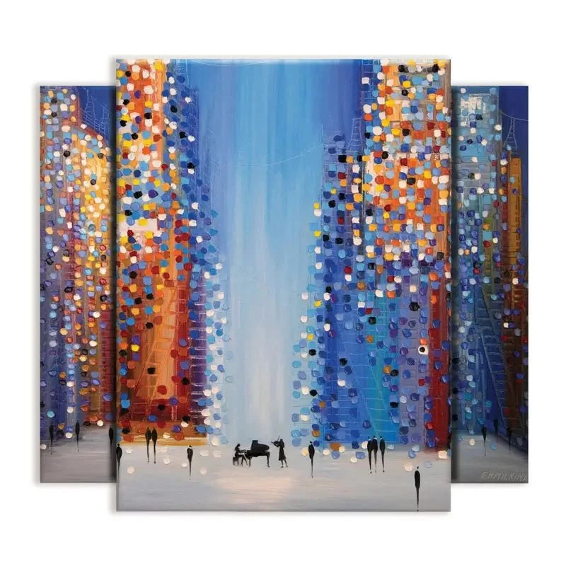 Music In The City Trio Canvas Print Music In The City Trio Canvas Print wall art product Ekaterina Ermilkina