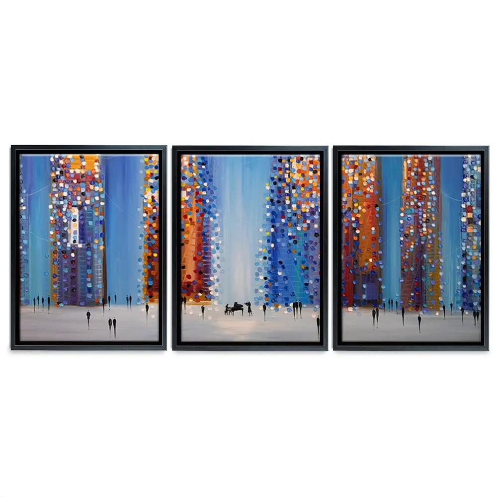 Music In The City Trio Canvas Print Music In The City Trio Canvas Print | Triptych canvas Art wall art product Ekaterina Ermilkina