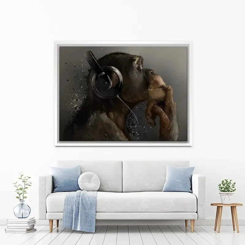 Musical Chimpanzee Canvas Print Musical Chimpanzee Canvas Print wall art product Lorri Kajenna / Shutterstock
