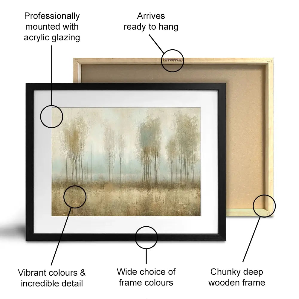 Muted Forest Framed Art Print Muted Forest Framed Art Print wall art product Creative Studio - Independent