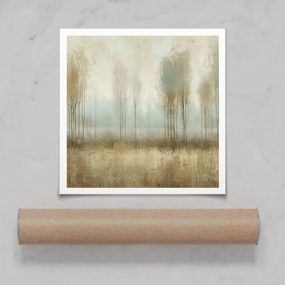 Muted Forest Square Art Print Muted Forest Square Art Print wall art product Art Print Shop