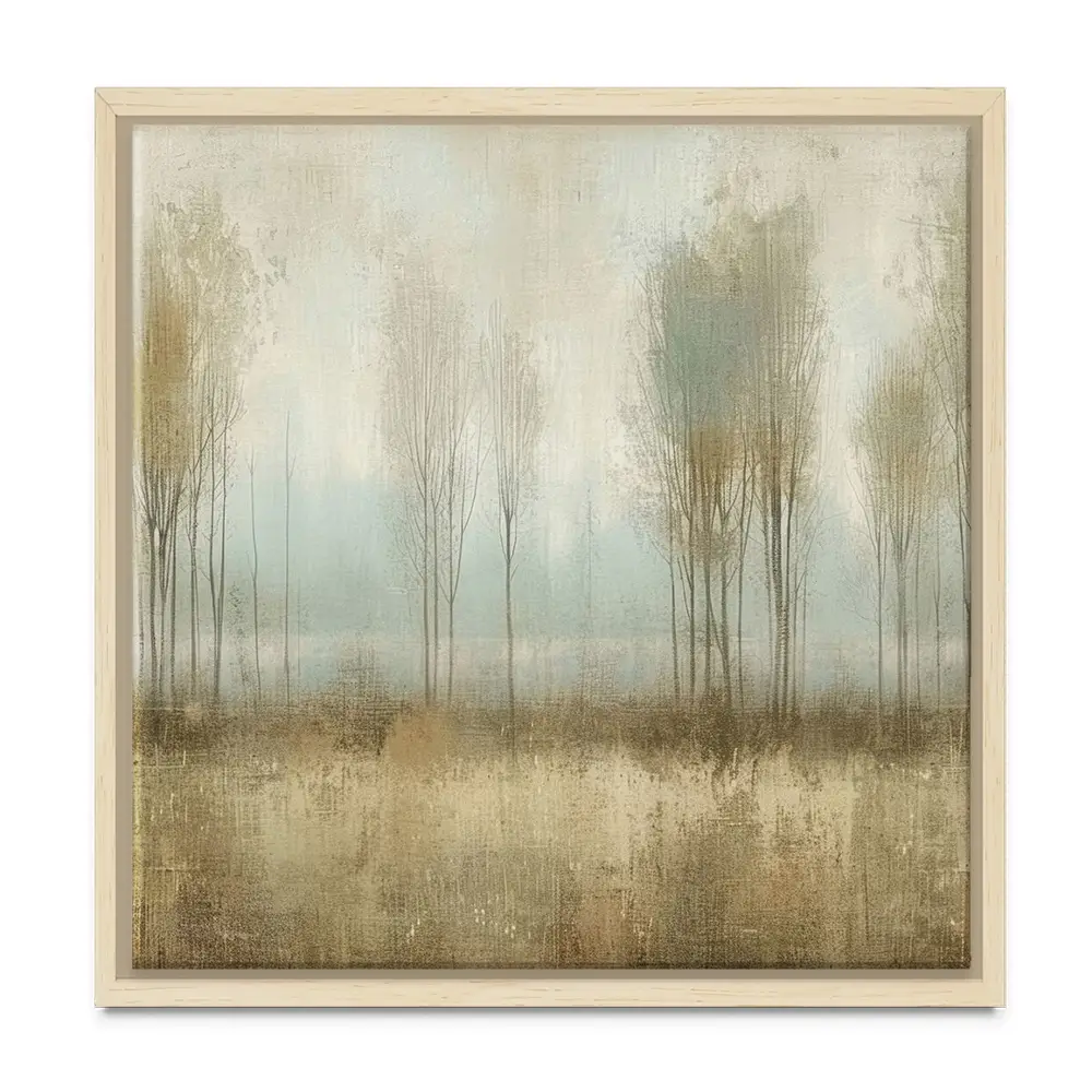 Muted Forest Square Canvas Print Muted Forest Square Canvas Print wall art product Art Print Shop