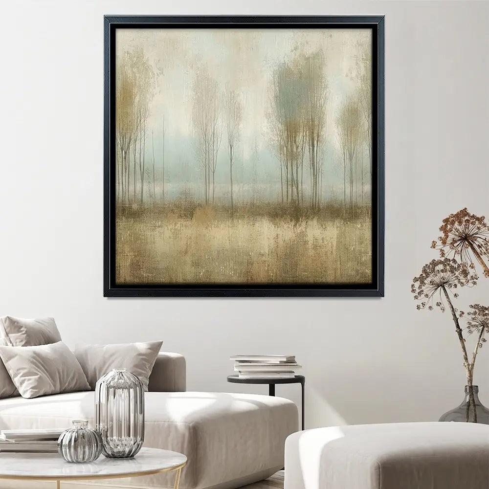 Muted Forest Square Canvas Print Muted Forest Square Canvas Print wall art product Art Print Shop