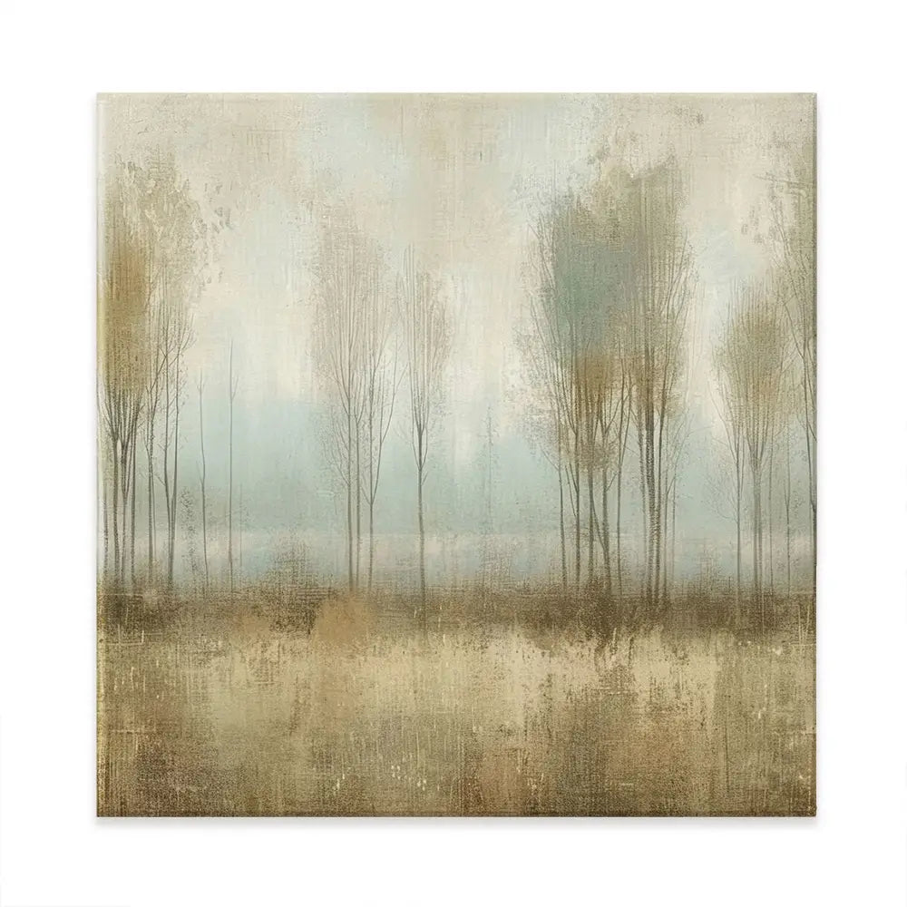 Muted Forest Square Canvas Print Muted Forest Square Canvas Print wall art product Art Print Shop