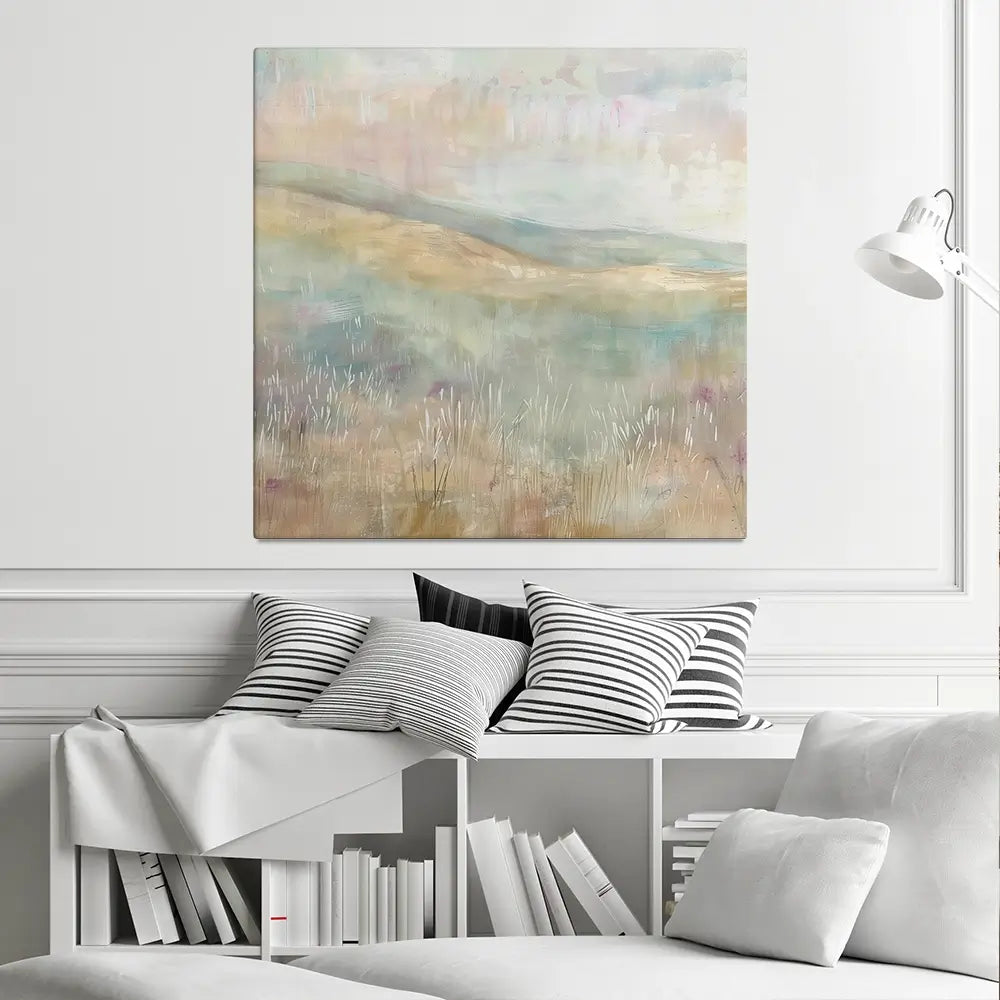 Muted Spring Landscape 1 Square Canvas Print Muted Spring Landscape 1 Square Canvas Print wall art product Art Print Shop
