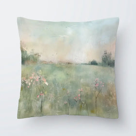 Muted Spring Landscape 2 Cushion Muted Spring Landscape 2 Cushion wall art product Art Print Shop
