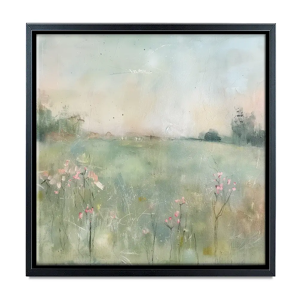 Muted Spring Landscape 2 Square Canvas Print Muted Spring Landscape 2 Square Canvas Print wall art product Art Print Shop
