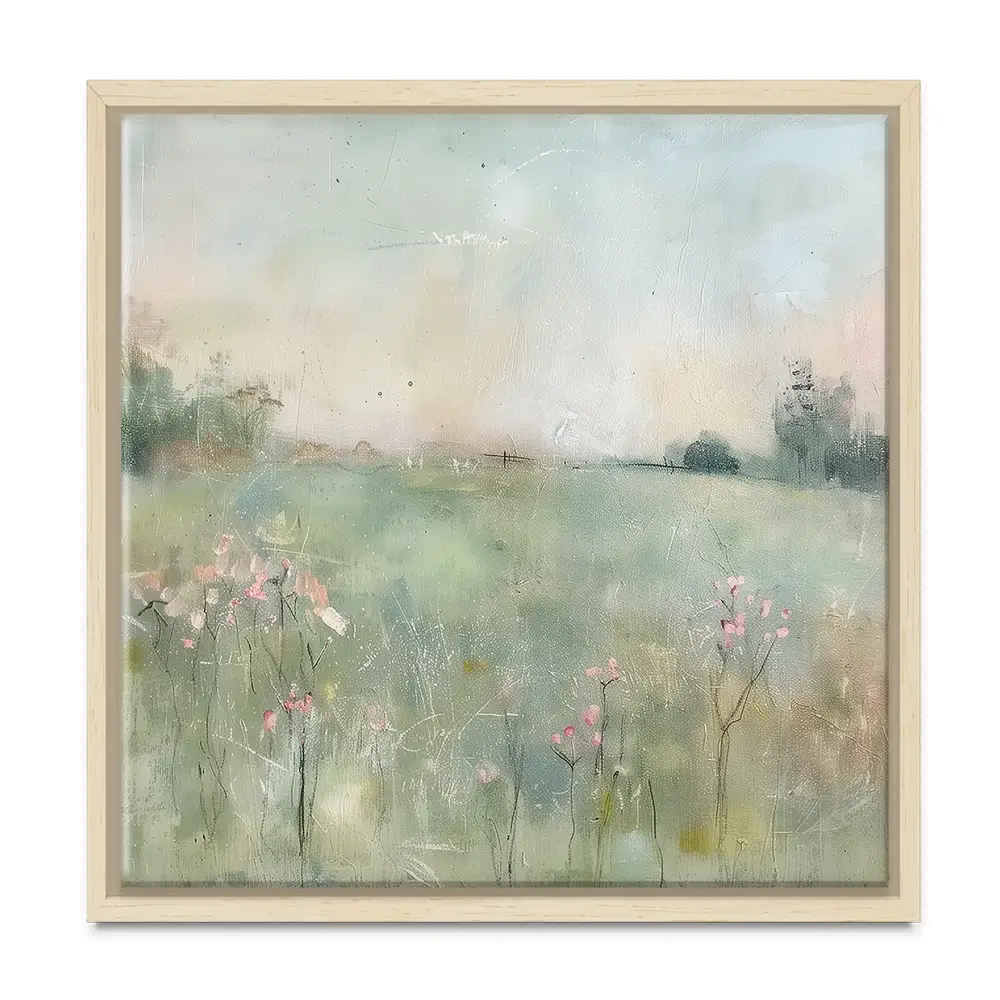 Muted Spring Landscape 2 Square Canvas Print Muted Spring Landscape 2 Square Canvas Print wall art product Art Print Shop