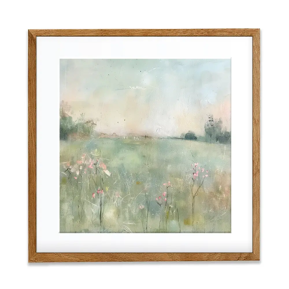 Muted Spring Landscape 2 Square Framed Art Print Muted Spring Landscape 2 Square Framed Art Print wall art product Art Print Shop