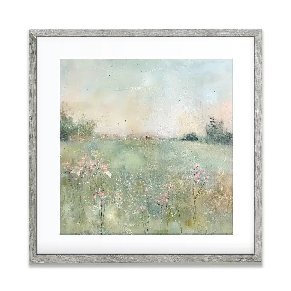 Muted Spring Landscape 2 Square Framed Art Print Muted Spring Landscape 2 Square Framed Art Print wall art product Art Print Shop