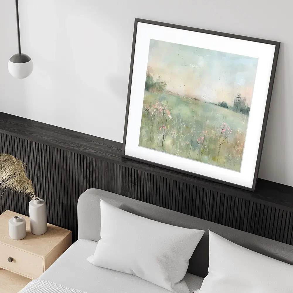 Muted Spring Landscape 2 Square Framed Art Print Muted Spring Landscape 2 Square Framed Art Print wall art product Art Print Shop