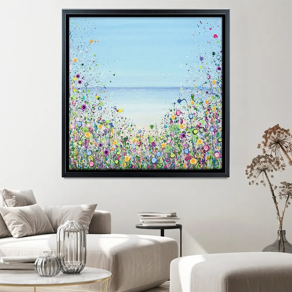 My Happy Place Square Canvas Print My Happy Place Square Canvas Print wall art product Jo Gough