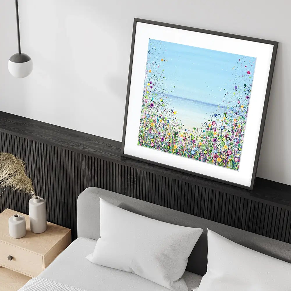 My Happy Place Square Framed Art Print My Happy Place Square Framed Art Print wall art product Jo Gough