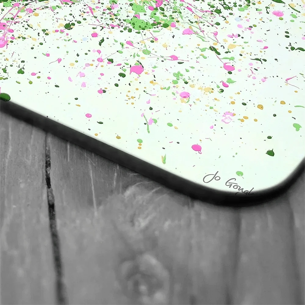 My Heart Blooms For You Coaster Set Rainbow Soul Tree Coaster Set | Rainbow Soul Tree Art Coasters wall art product Jo Gough