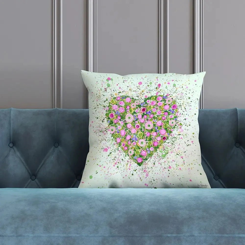 My Heart Blooms For You Cushion My Heart Blooms For You Cushion wall art product Jo Gough