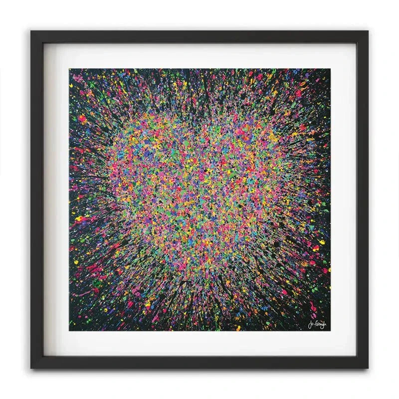My Heart Is Bursting With Love Framed Art Print My Heart Is Bursting With Love Framed Art Print wall art product Jo Gough