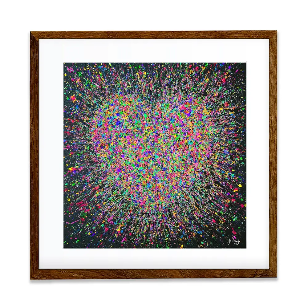 My Heart Is Bursting With Love Framed Art Print My Heart Is Bursting With Love Framed Art Print wall art product Jo Gough