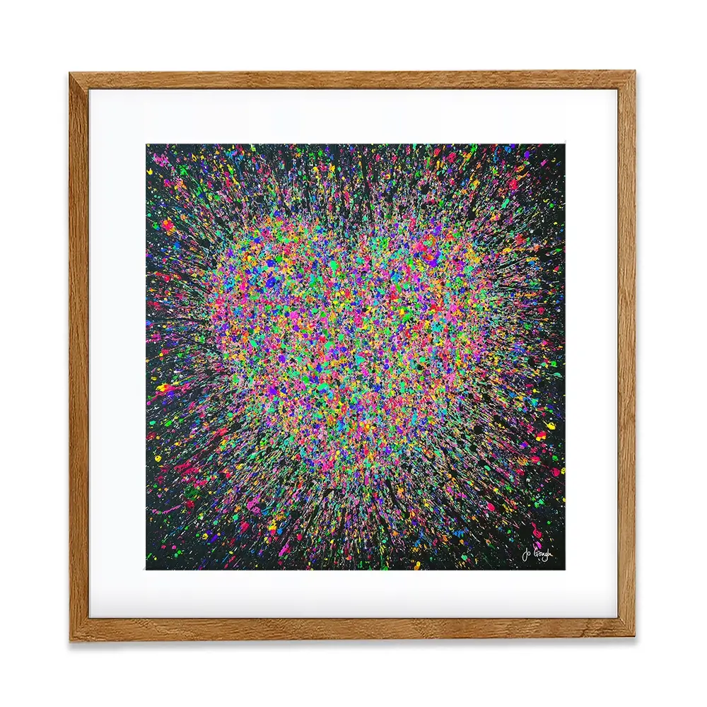 My Heart Is Bursting With Love Framed Art Print My Heart Is Bursting With Love Framed Art Print wall art product Jo Gough