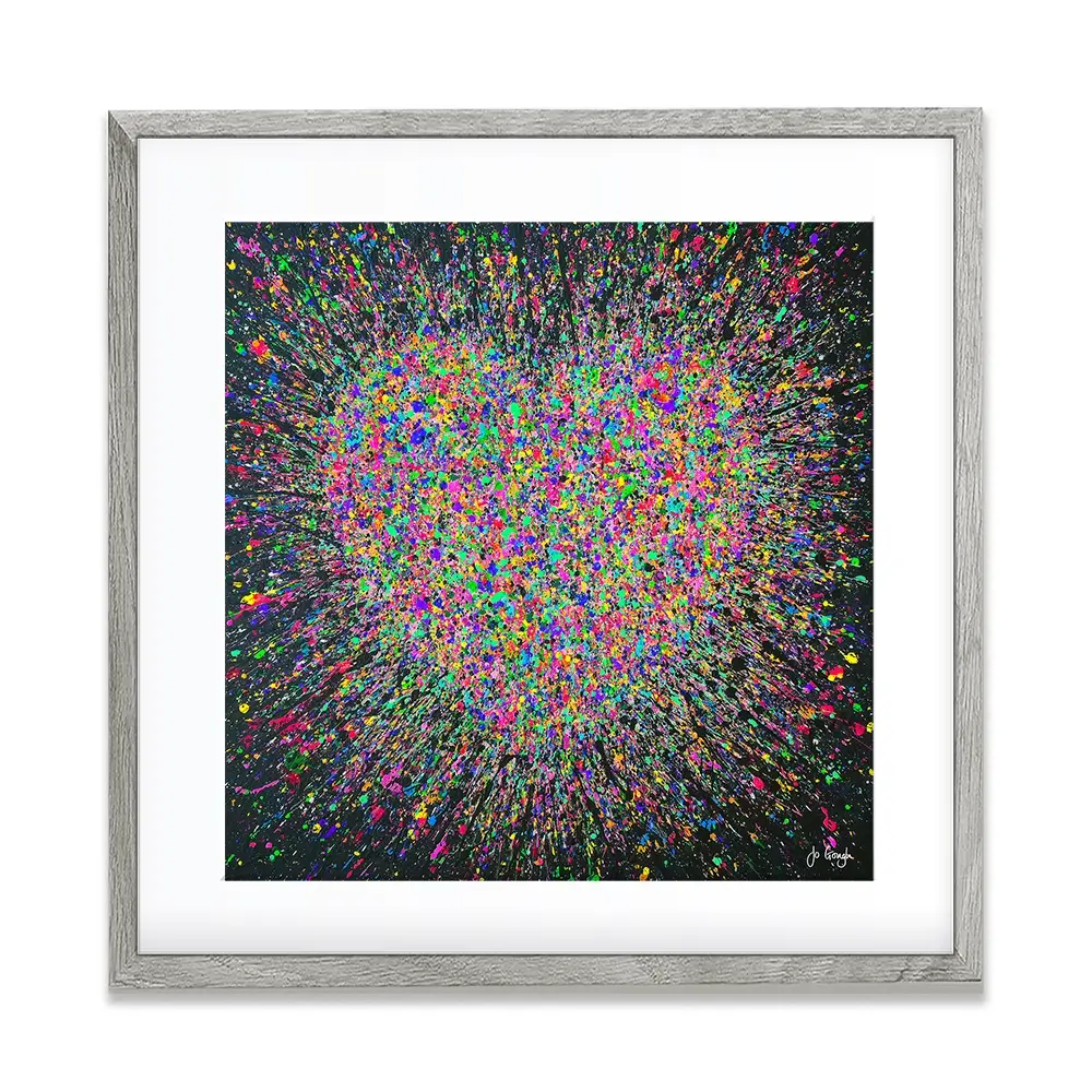 My Heart Is Bursting With Love Framed Art Print My Heart Is Bursting With Love Framed Art Print wall art product Jo Gough