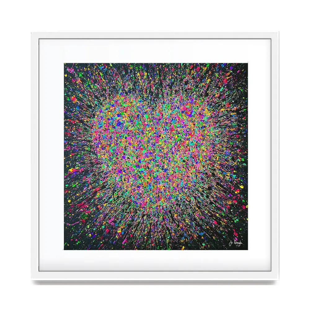 My Heart Is Bursting With Love Framed Art Print My Heart Is Bursting With Love Framed Art Print wall art product Jo Gough