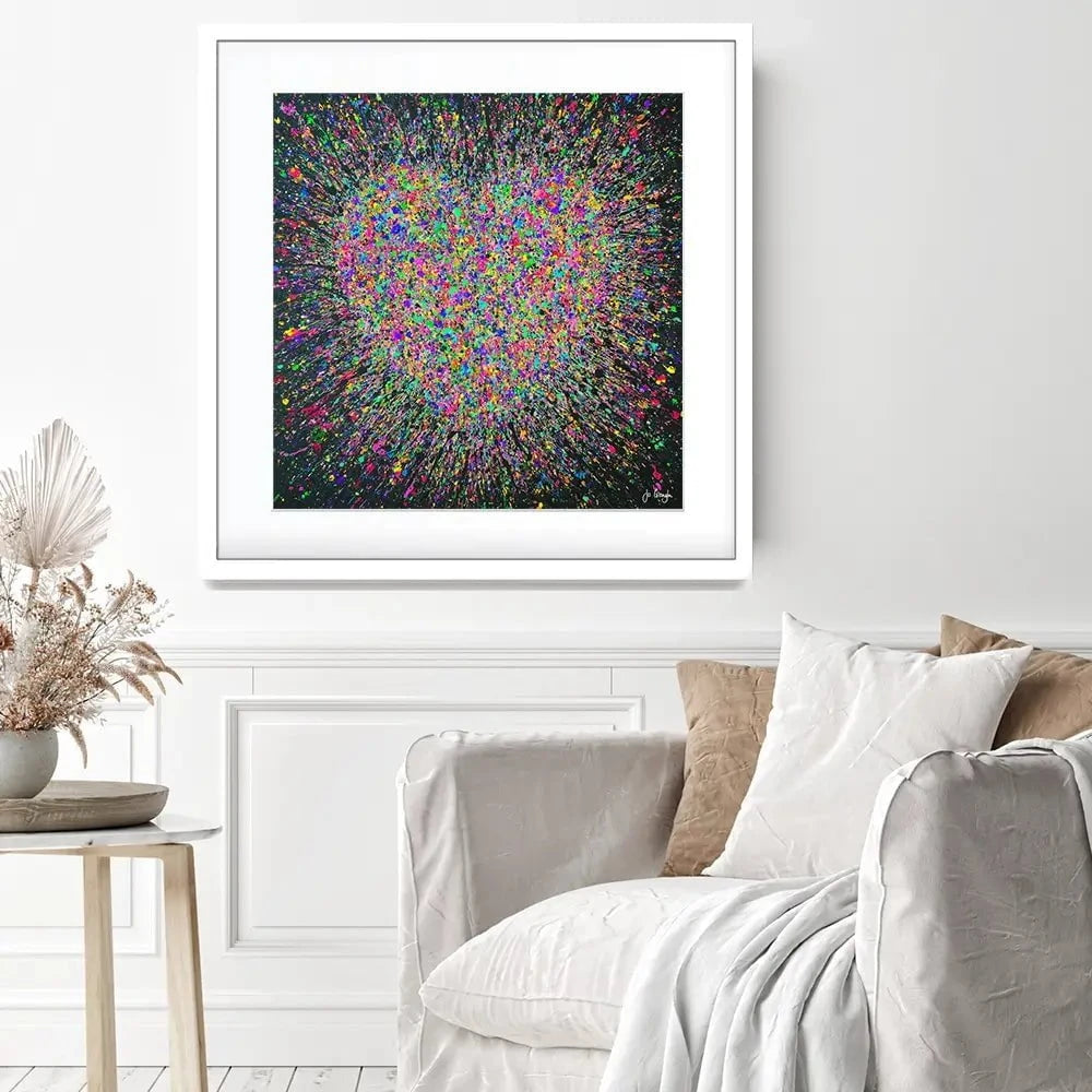 My Heart Is Bursting With Love Framed Art Print My Heart Is Bursting With Love Framed Art Print wall art product Jo Gough