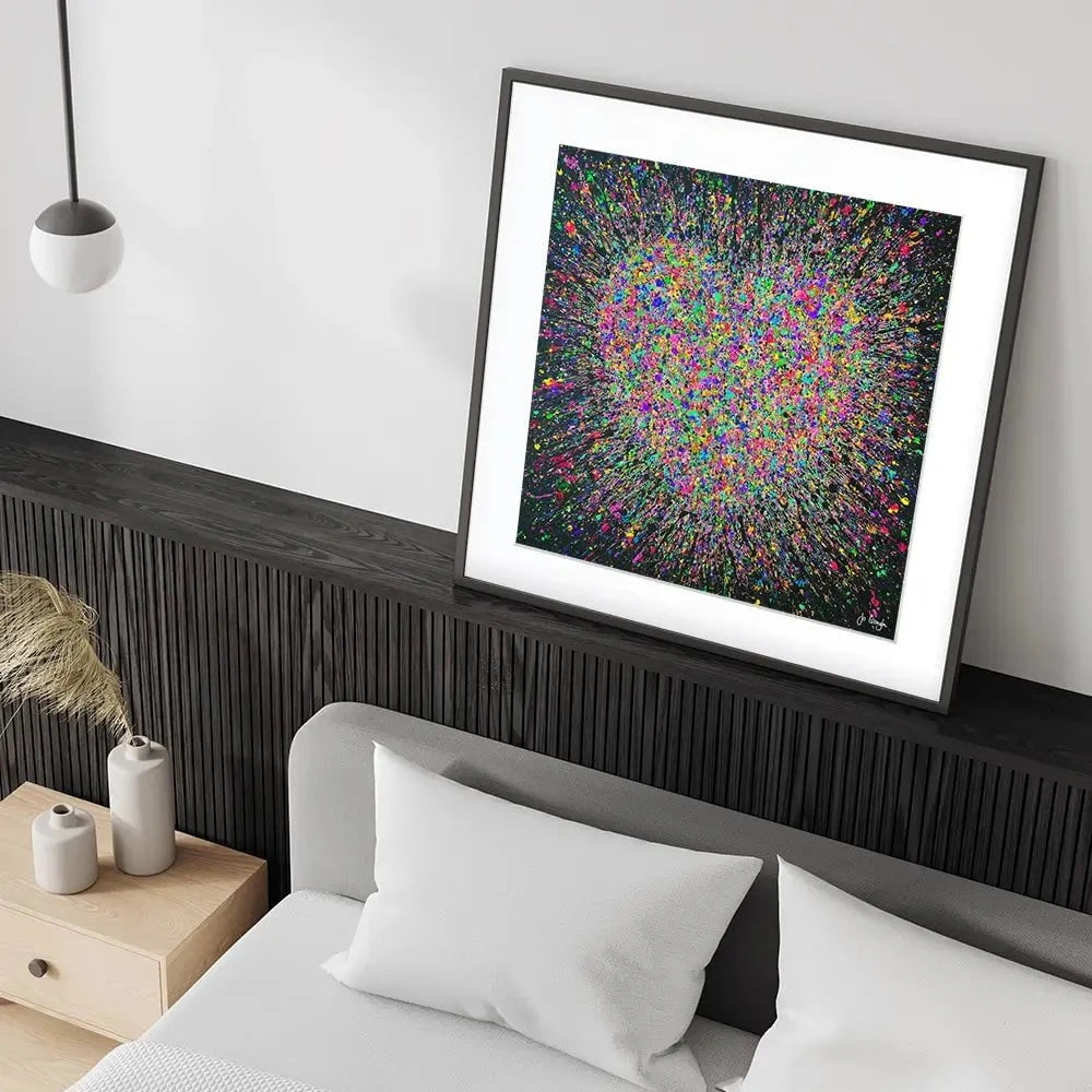 My Heart Is Bursting With Love Framed Art Print My Heart Is Bursting With Love Framed Art Print wall art product Jo Gough