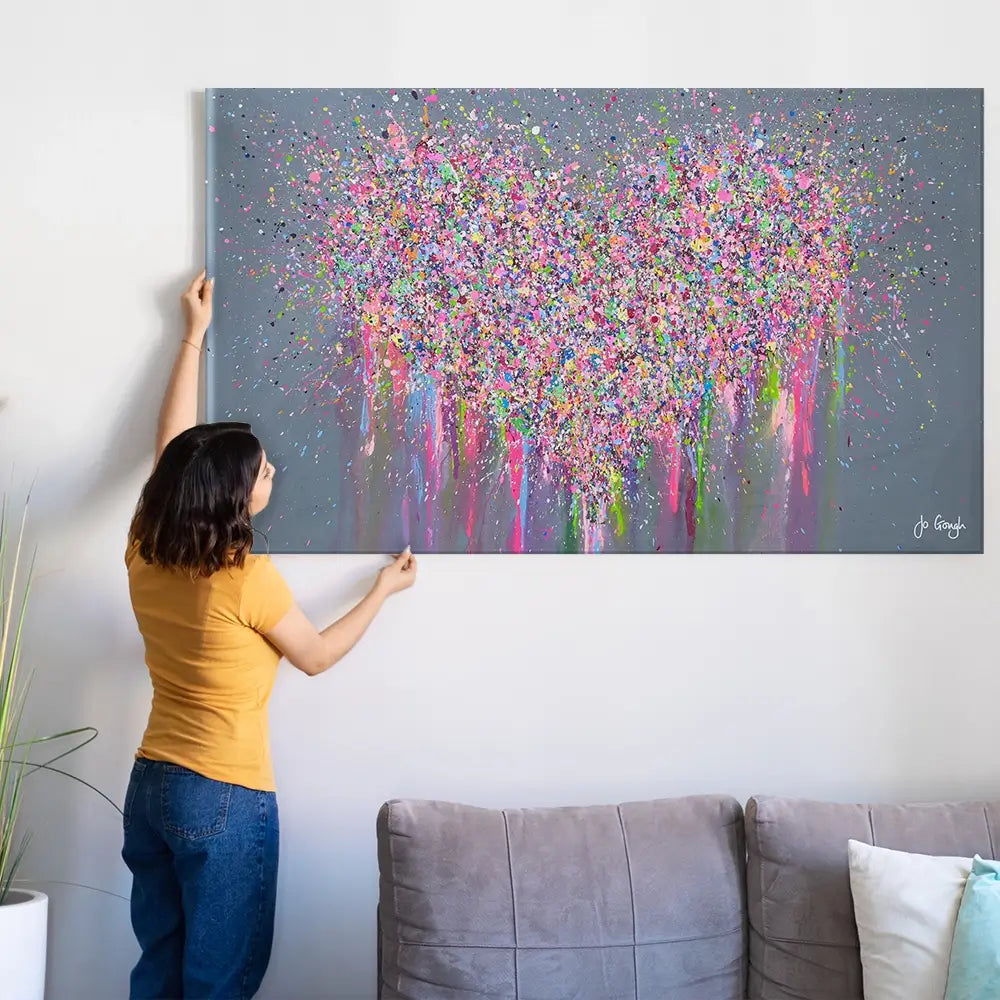My Heart Is Full Of Joy Oversized Canvas Print My Heart Is Full Of Joy Oversized Canvas Print wall art product Jo Gough