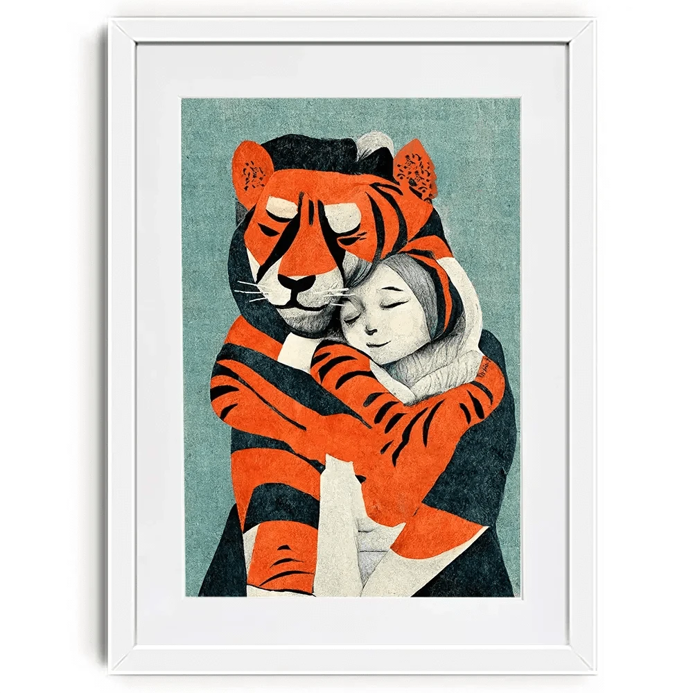 My Tiger And Me Framed Art Print My Tiger And Me Framed Art Print wall art product Treechild