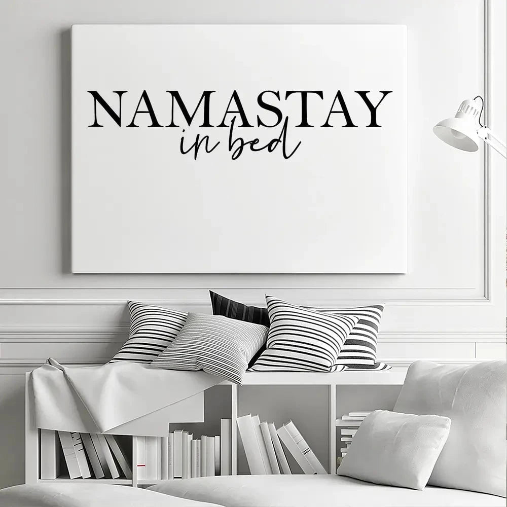 Namastay In Bed Canvas Print Namastay In Bed Canvas Print wall art product K Lyon