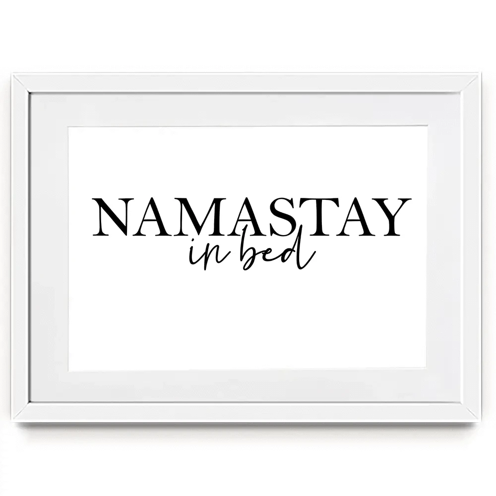 Namastay In Bed Framed Art Print Namastay In Bed Framed Art Print wall art product K Lyon