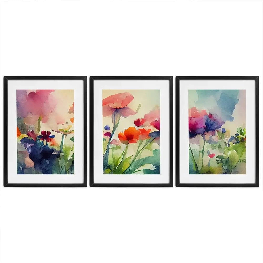 Nature In Watercolour Framed Art Print Trio Nature In Watercolour Framed Art Print Trio wall art product artisticanarchy / Shutterstock