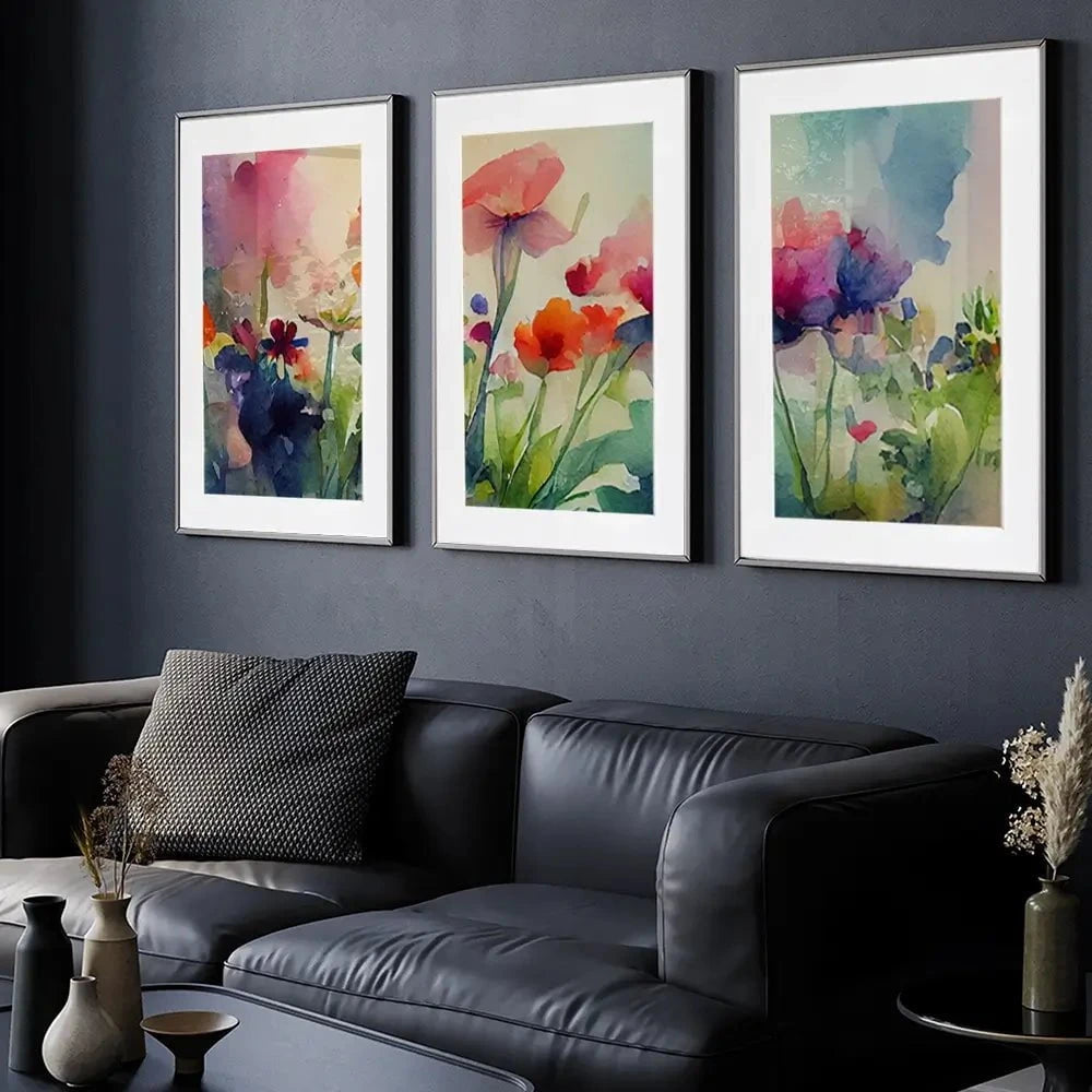 Nature In Watercolour Framed Art Print Trio Nature In Watercolour Framed Art Print Trio wall art product artisticanarchy / Shutterstock