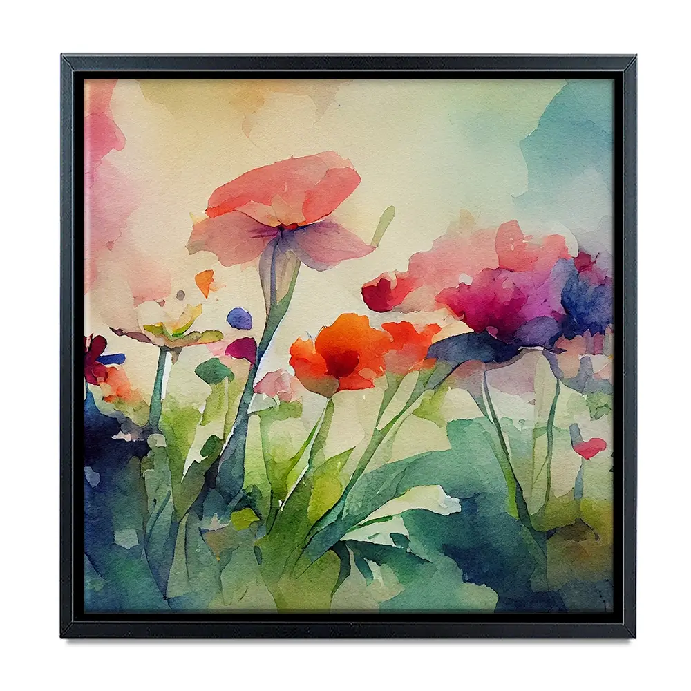 Nature In Watercolour Square Canvas Print Nature In Watercolour Square Canvas Print wall art product artisticanarchy / Shutterstock