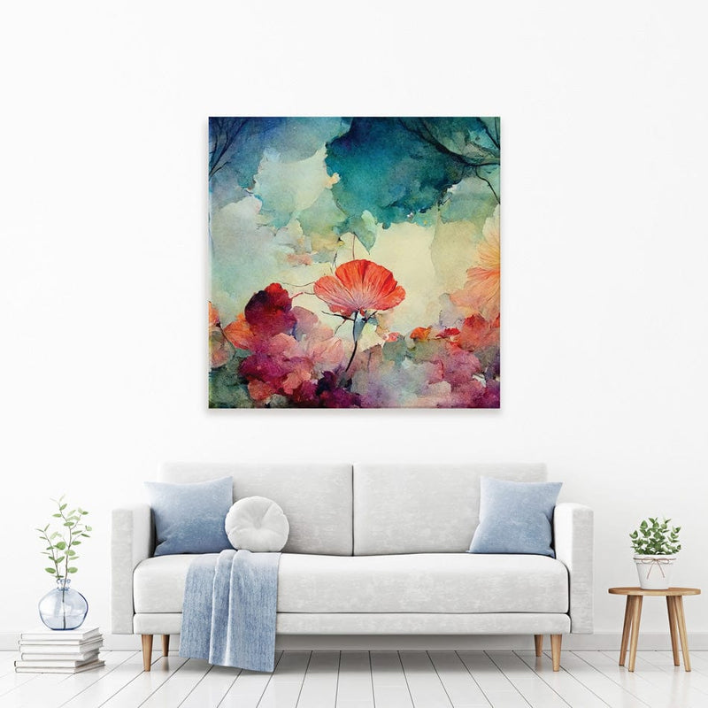 Nature In Watercolour Square Canvas Print wall art product Ziema / Shutterstock