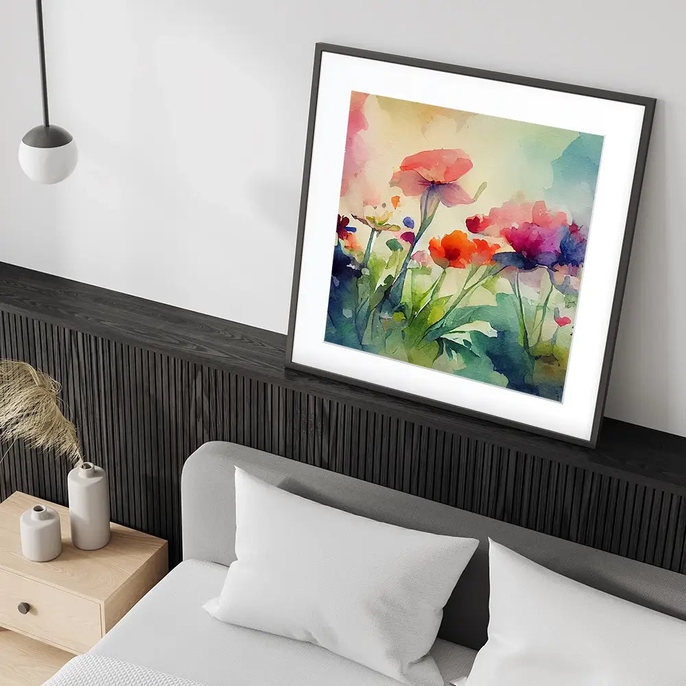 Nature In Watercolour Square Framed Art Print Nature In Watercolour Square Framed Art Print wall art product artisticanarchy / Shutterstock