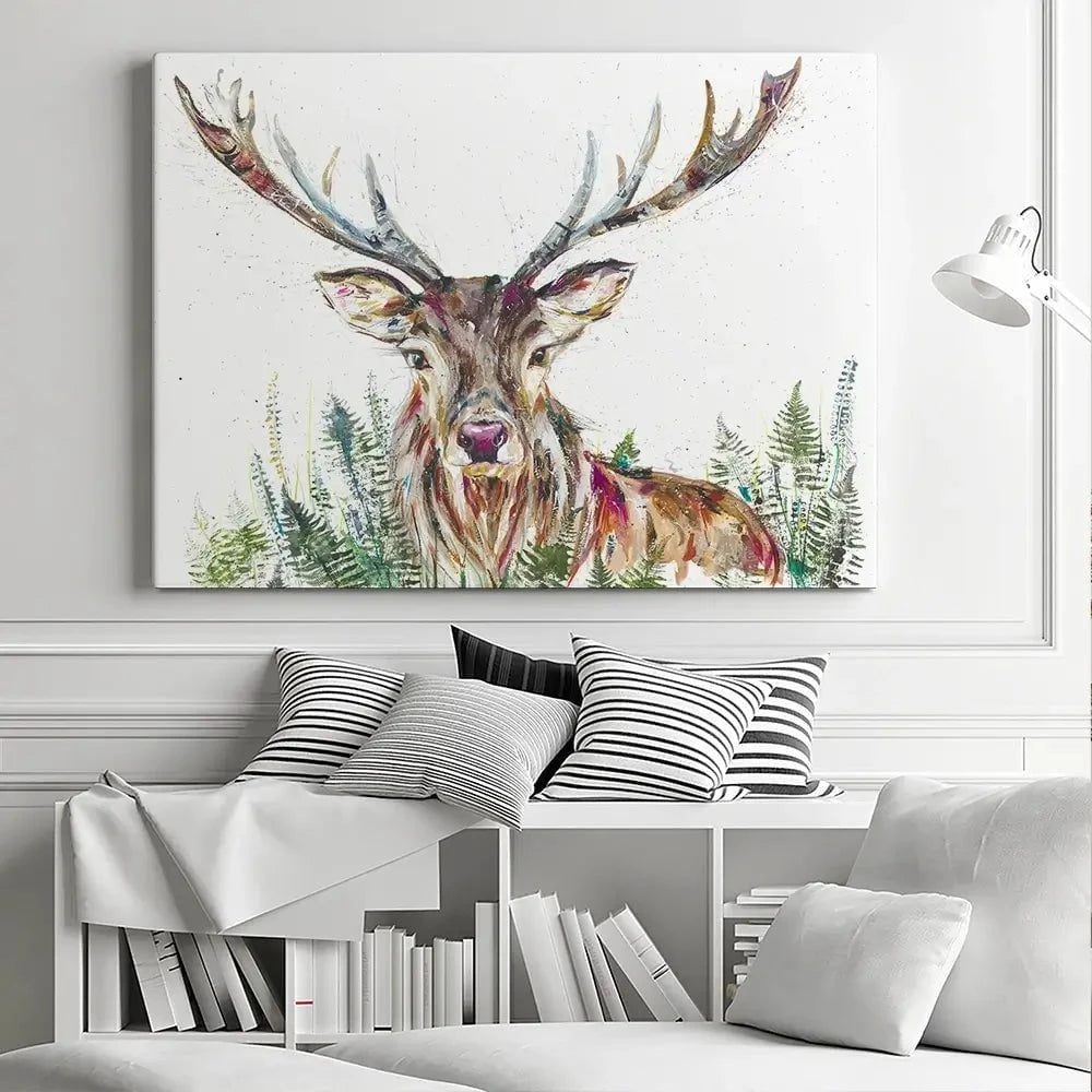 Nature Stag Canvas Print Nature Stag Canvas Print wall art product Nicola Jane Rowles
