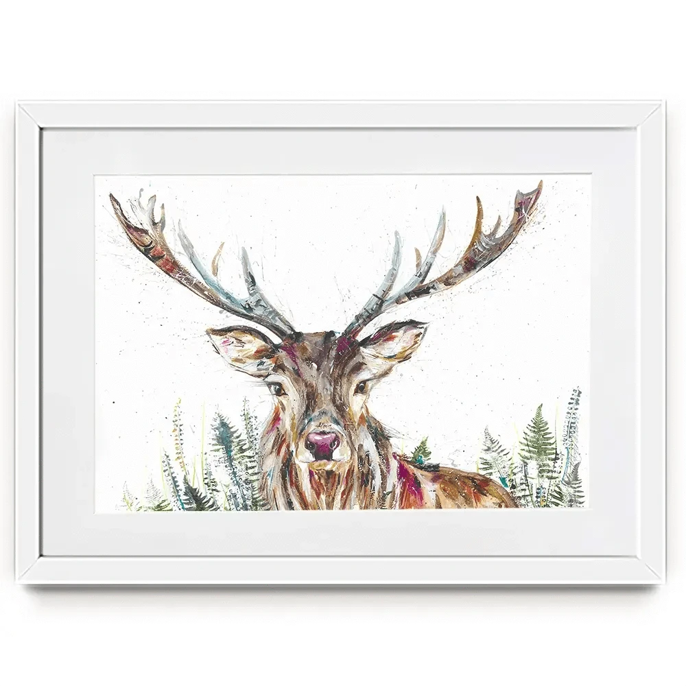 Nature Stag Framed Art Print Nature Stag Framed Art Print wall art product Nicola Jane Rowles